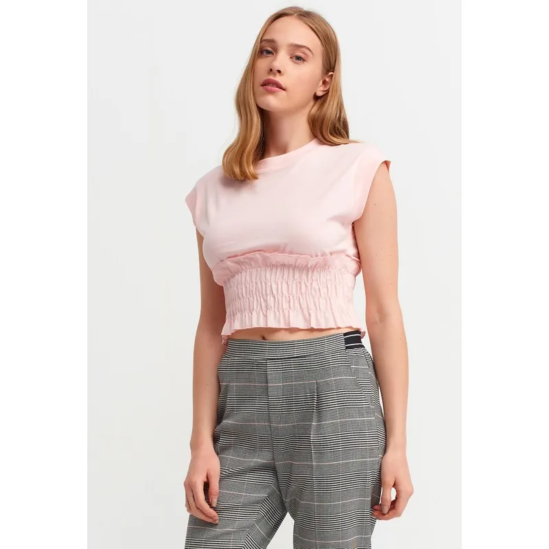 

3550 skirt Garnili Bicycle Neck T-Shirt-Salmon T Shirt Y2K Top Nostalgic Summer Women T-Shirt anime Bluz