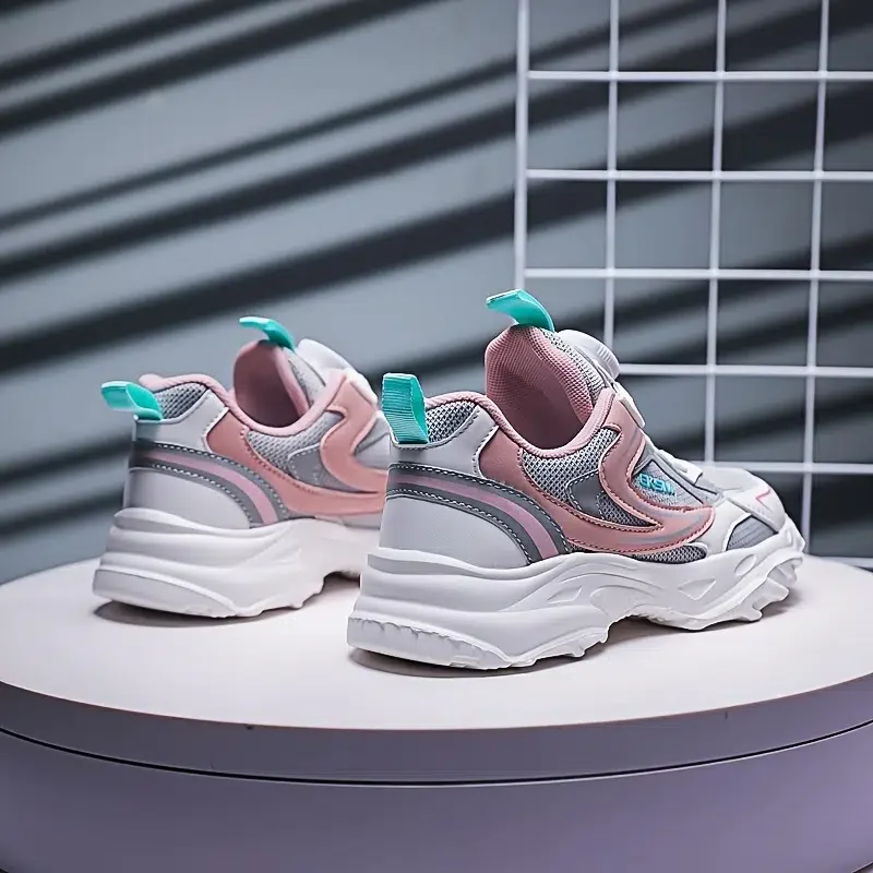 Striped Design Sneakers Comfortable Breathable Shock-absorbing Basketball Shoes For Outdoor Sports