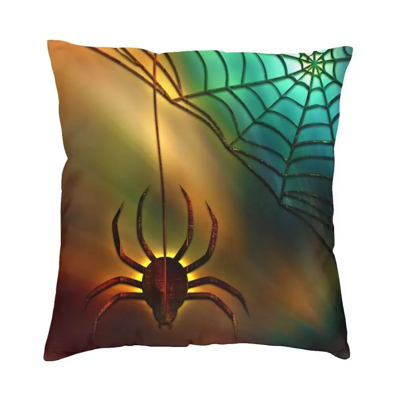 

Чехол для подушки в стиле Хэллоуин, золотисто-коричневый паук, 45x45 см, современный домашний декоративный чехол для подушки, мягкий чехол для ...