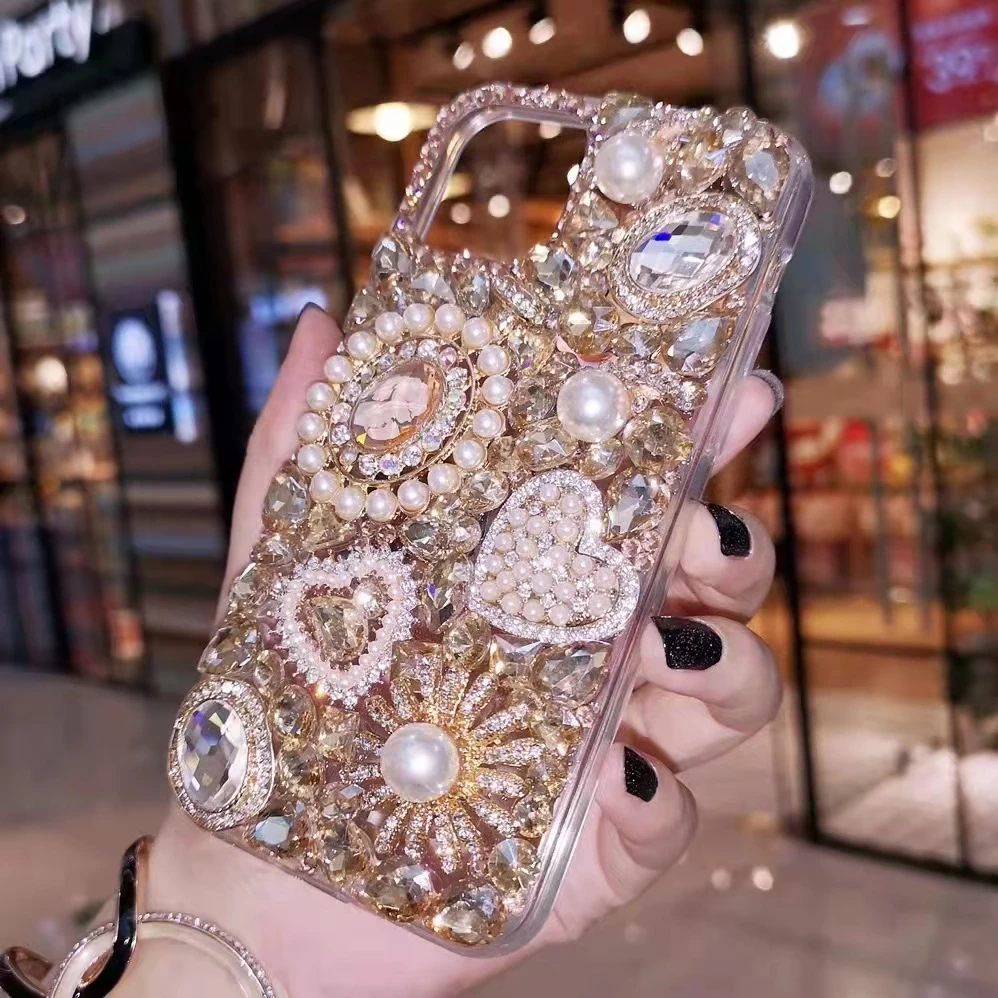 

Sunjolly Diamond Case for Huawei Nova 7 5i Pro 6SE 7i 4E 3i 3E 2S Plus Y9X Prime Bling Champagne Rhinestone Phone Cover coque