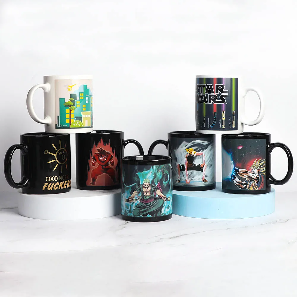 

Creative Anime Magic Cup Temperature Color Changing Chameleon Cup Heat Sensitive Cup Coffee Tea Milk Cup Gift