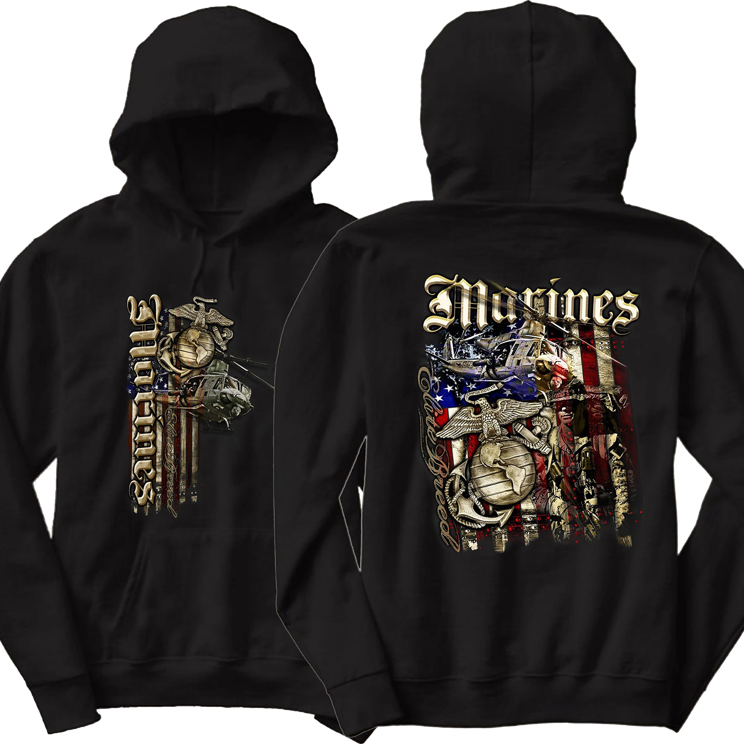 

US Marine Corps USMC Marines Aerial Assault Pullover Hoodie New 100% Cotton Comfortable Casual Mens Sweatshirt Streetwear