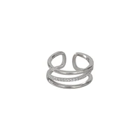 925 sterling silver line ring female hand length ring light luxury niche design open ring index finger ring high end sense