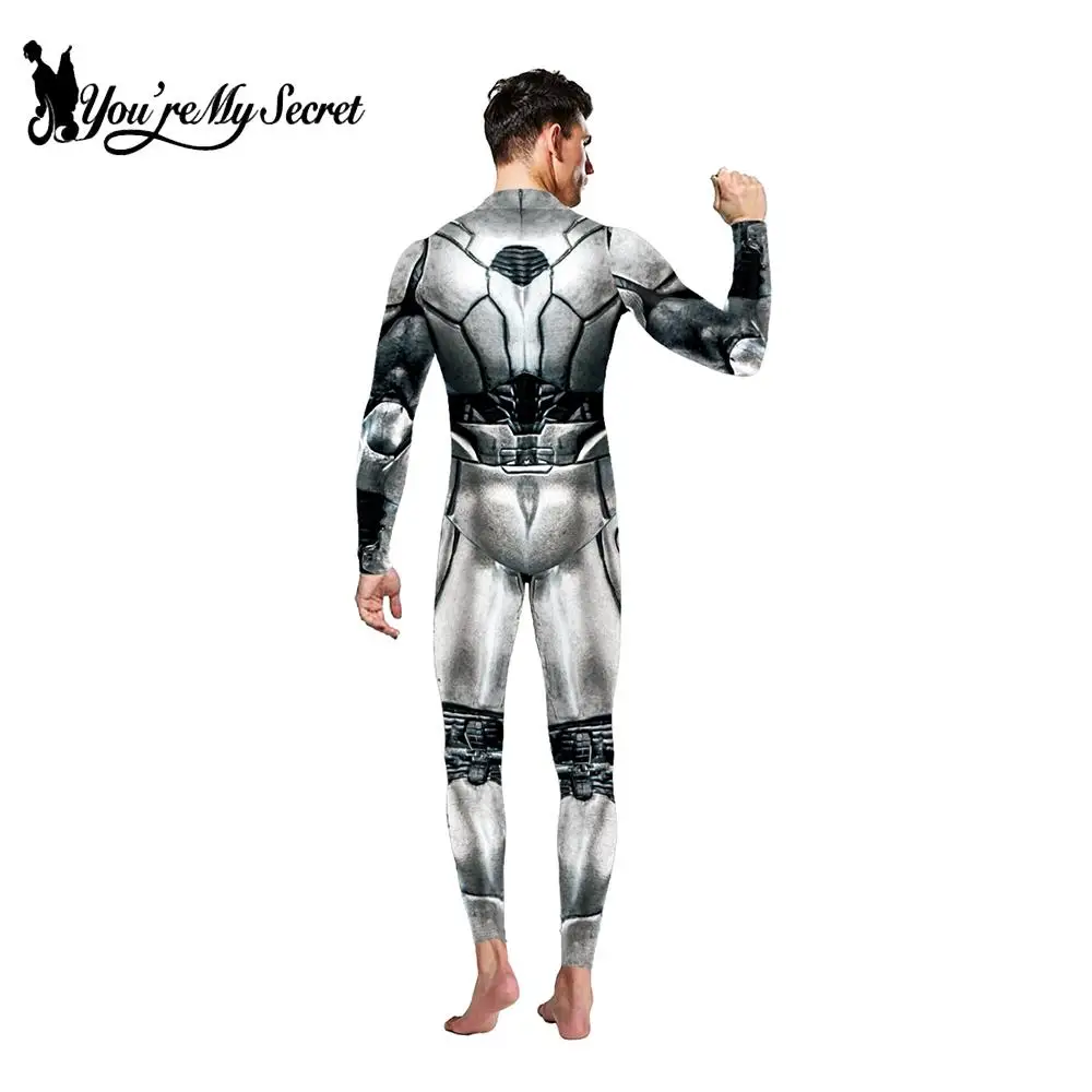 Женский/мужской комбидресс [You Are My Secret] модный с принтом в виде брони костюм для