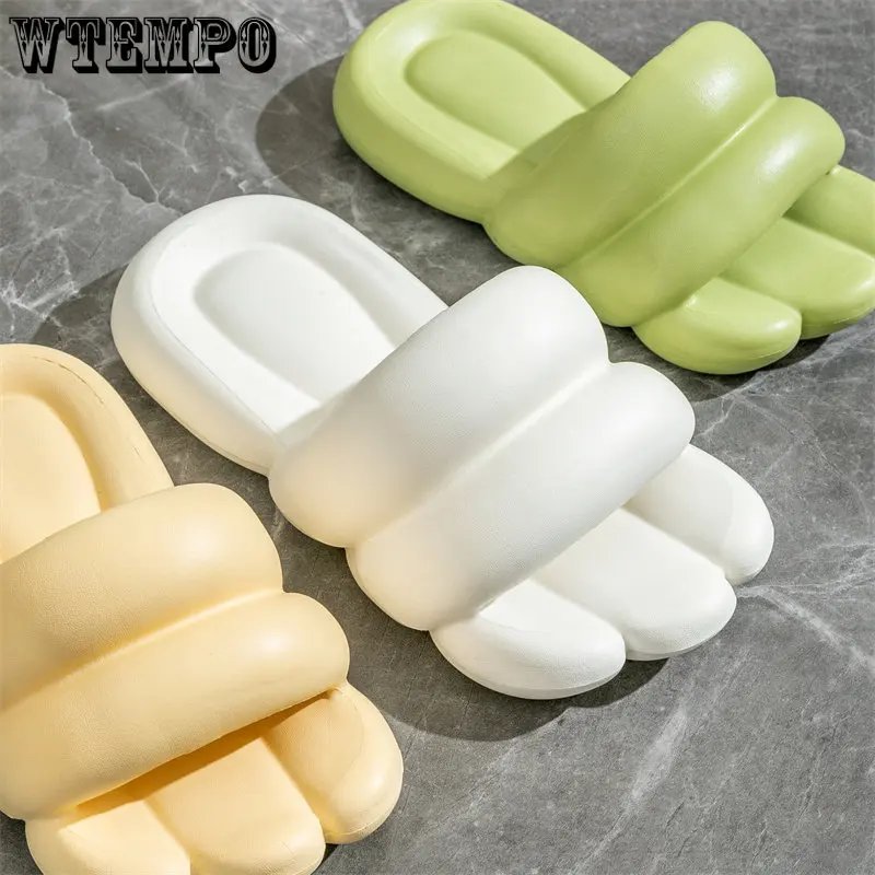 WTEMPO Family-Style Non-Slip Slippers Eva Flat Shoes for Women Men Soft and Lightweight Shower Shoes Wholesale Dropshipping