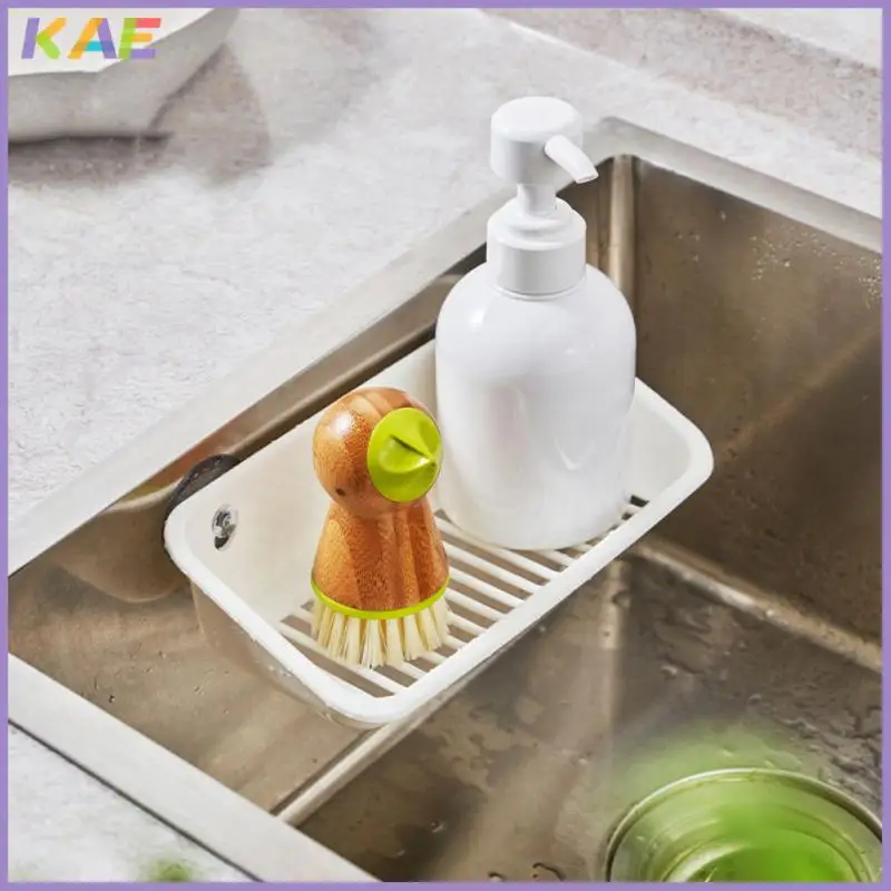 

Drainage Holder Good Load-bearing Free Punching Sponge Dish Shelf Waterproof Moisture-proof White Bathroom Soap Racks Drain Rack