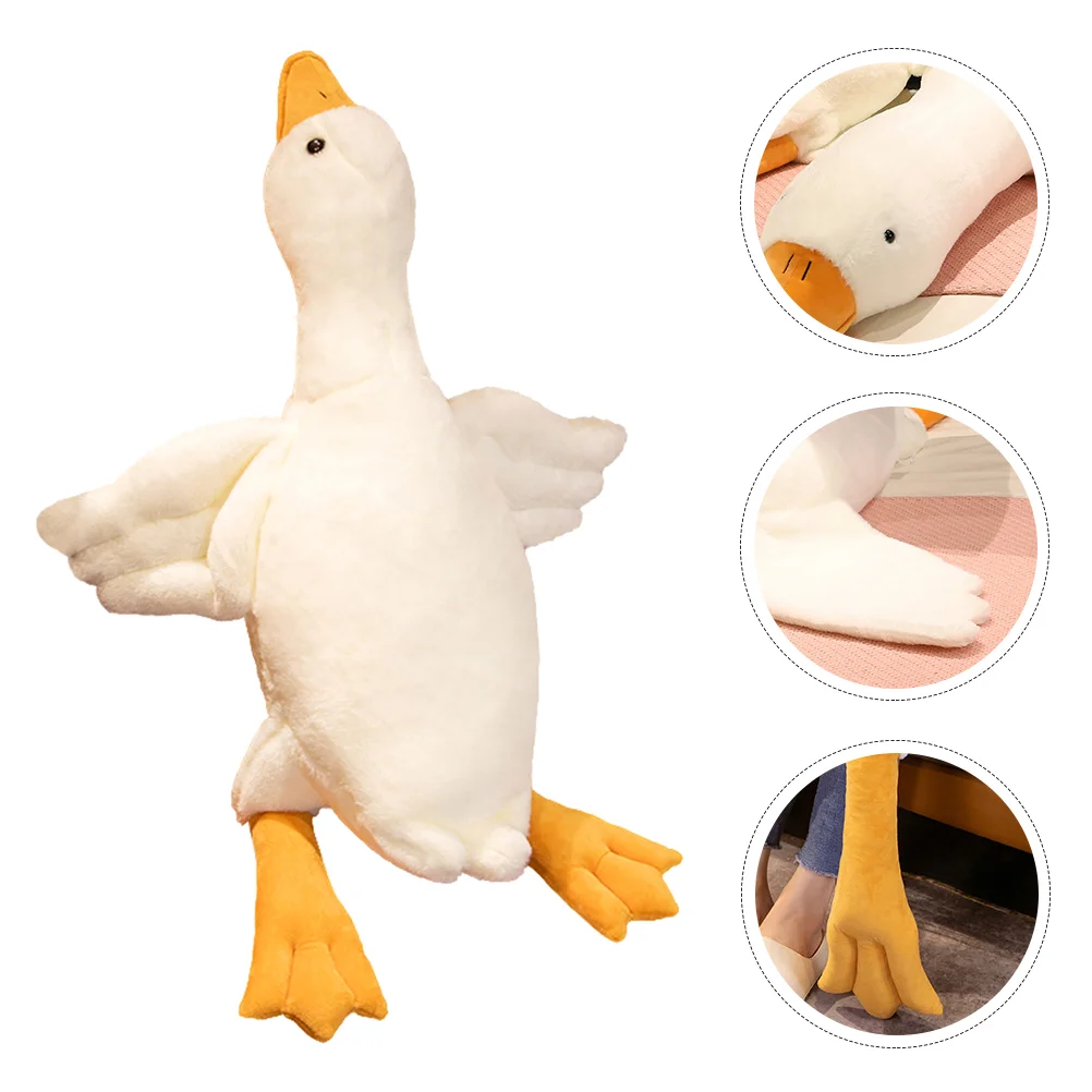 

Stuffed Goose Plush Toy Animal Swan Duck Pillow Animals Soft Cute Giant Cartoon Big Plushie Gift Funny Throw Kids Plaything