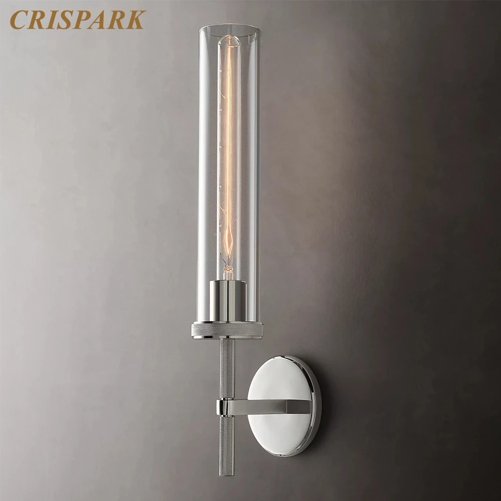 Светодиодный светильник Lambeth Knur цилиндрическая стеклянная настенная лампа