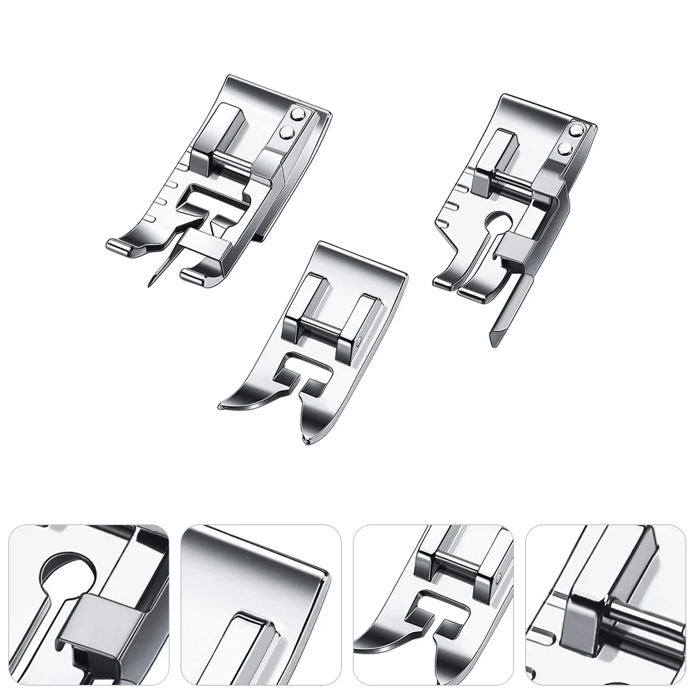 

1 Set/3pcs Crimping Set Guide Presser Sew Walking Patchwork Presser Hemmer Set
