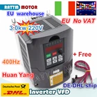 ЕС доставка 3 кВт VFD инверторы 220 В и конвертеры 3 кВт Частотный Привод VFD инвертор 4 л. С. Для ЧПУ Шпиндельный двигатель управление скоростью
