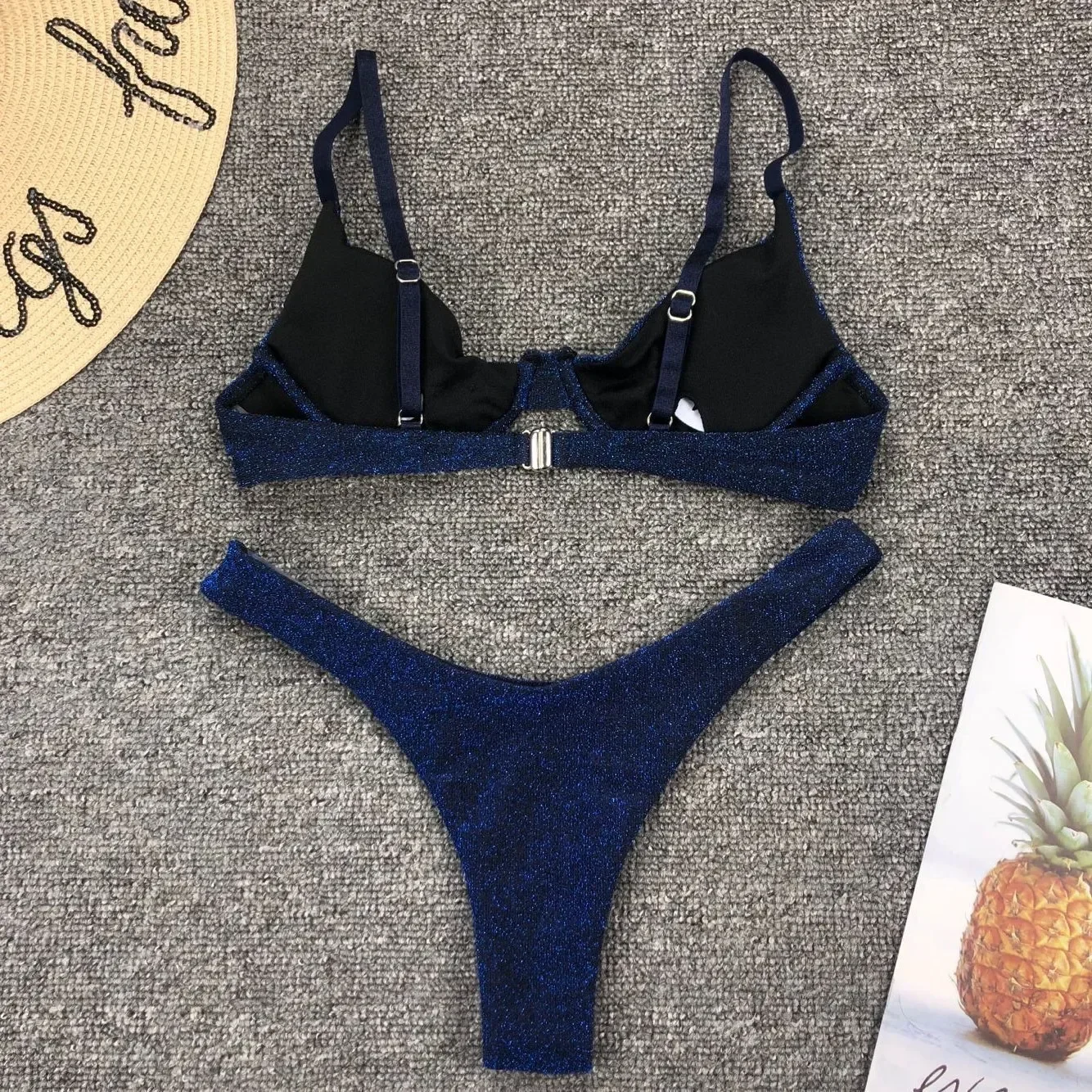 Бикини Daxiyee серебристого цвета