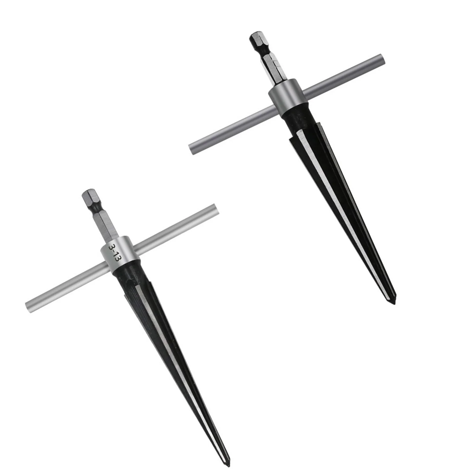 

3-13mm Bridge Pin Hole Hand Held Reamer T Handle Tapered 6 Fluted Chamfer Bit Reaming Woodworker Core Drill Cutting Tool