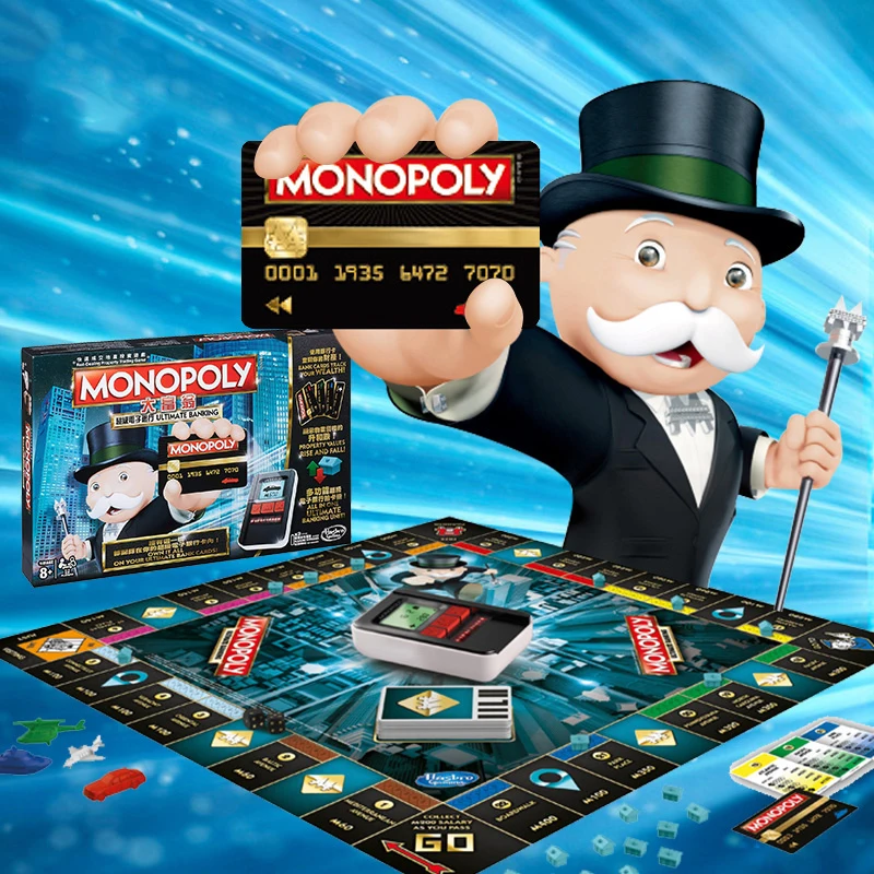 

Hasbro Monopoly Board Game Play Card Toy Super Electronic Banking Board Game Card Game Family Party Game Toys for Kids Gift
