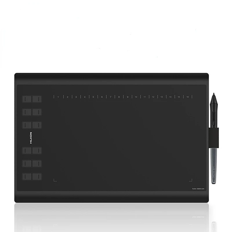 

Hot selling 12+16 customized keys 10x6 inch H1060P 8192 levels pressure sensitivity graphic design tablet