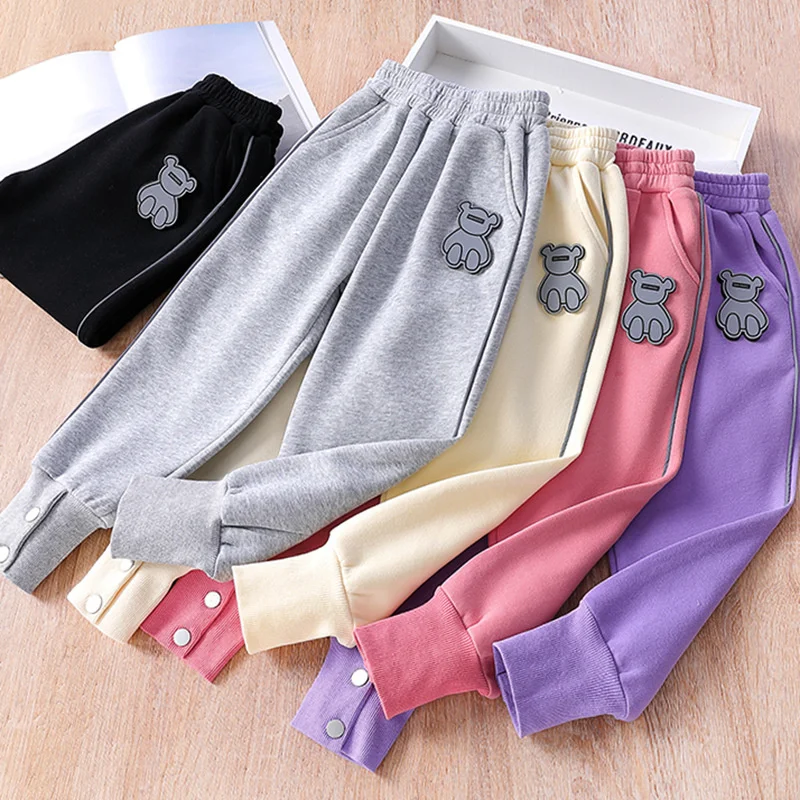 

Girl Leggings Kids Baby Long Pants Trousers 2022 Grey Spring Autumn Toddler Outwear Cotton Comfortable Children Clothing