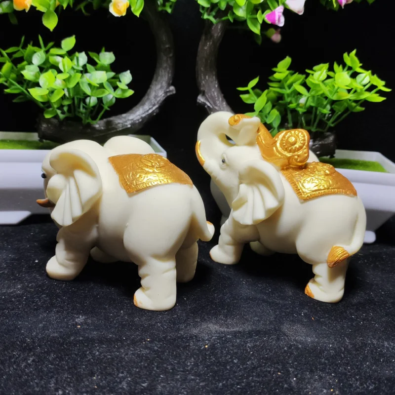 Shang Hai Jing цвета слоновой кости рисунок орехов позолоченный сейф Ruyi Elephant домашний