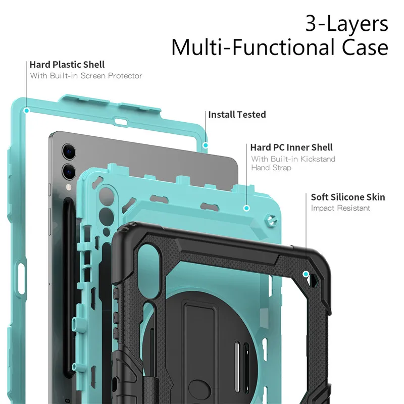 Для Samsung Galaxy Tab A9 Plus X210 S10 S9 FE S8 S7 + 12 4 A8 10 5 A7 S6 Lite детский чехол-подставка для планшета