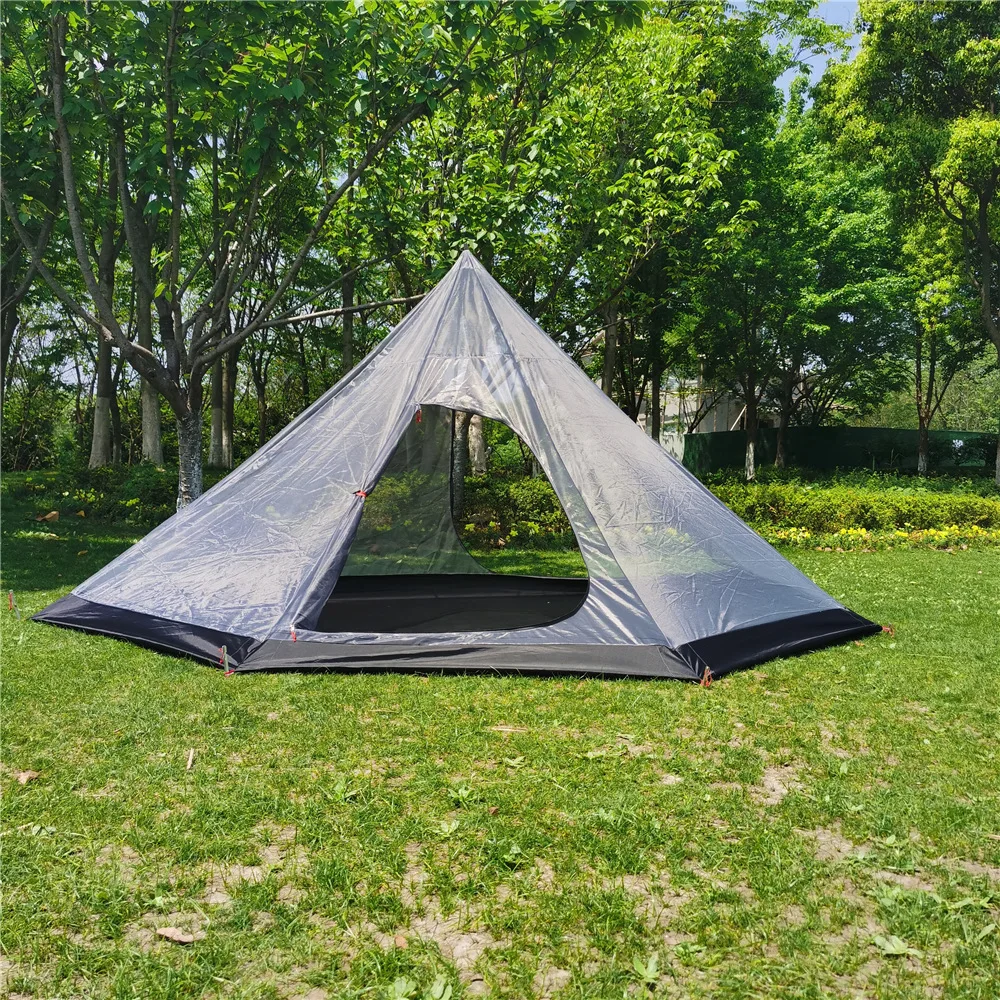 HDIRXG 3-4 People Outdoor Backpacking Skirt Tent Portable Lightweight Waterproof Camping Tent 4 Season Travel Hiking Shelter