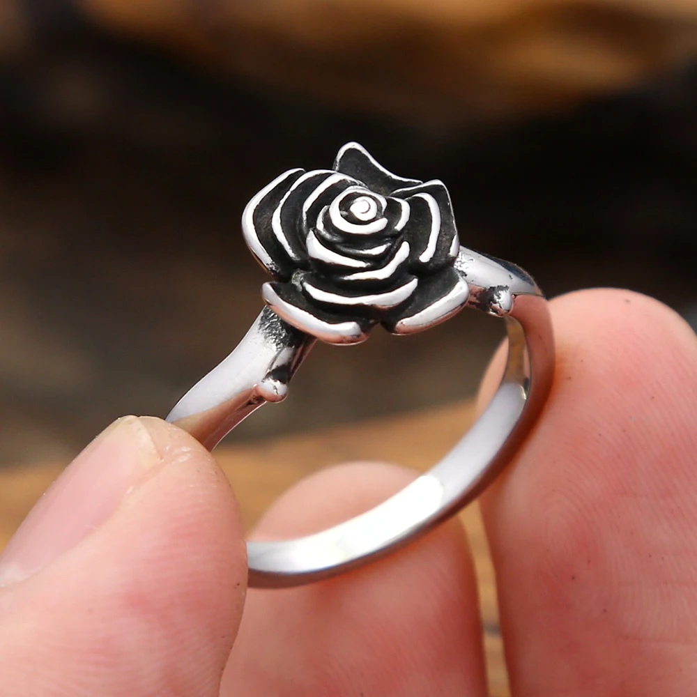 Модные винтажные кольца с розами из нержавеющей стали кольцо цветком в стиле