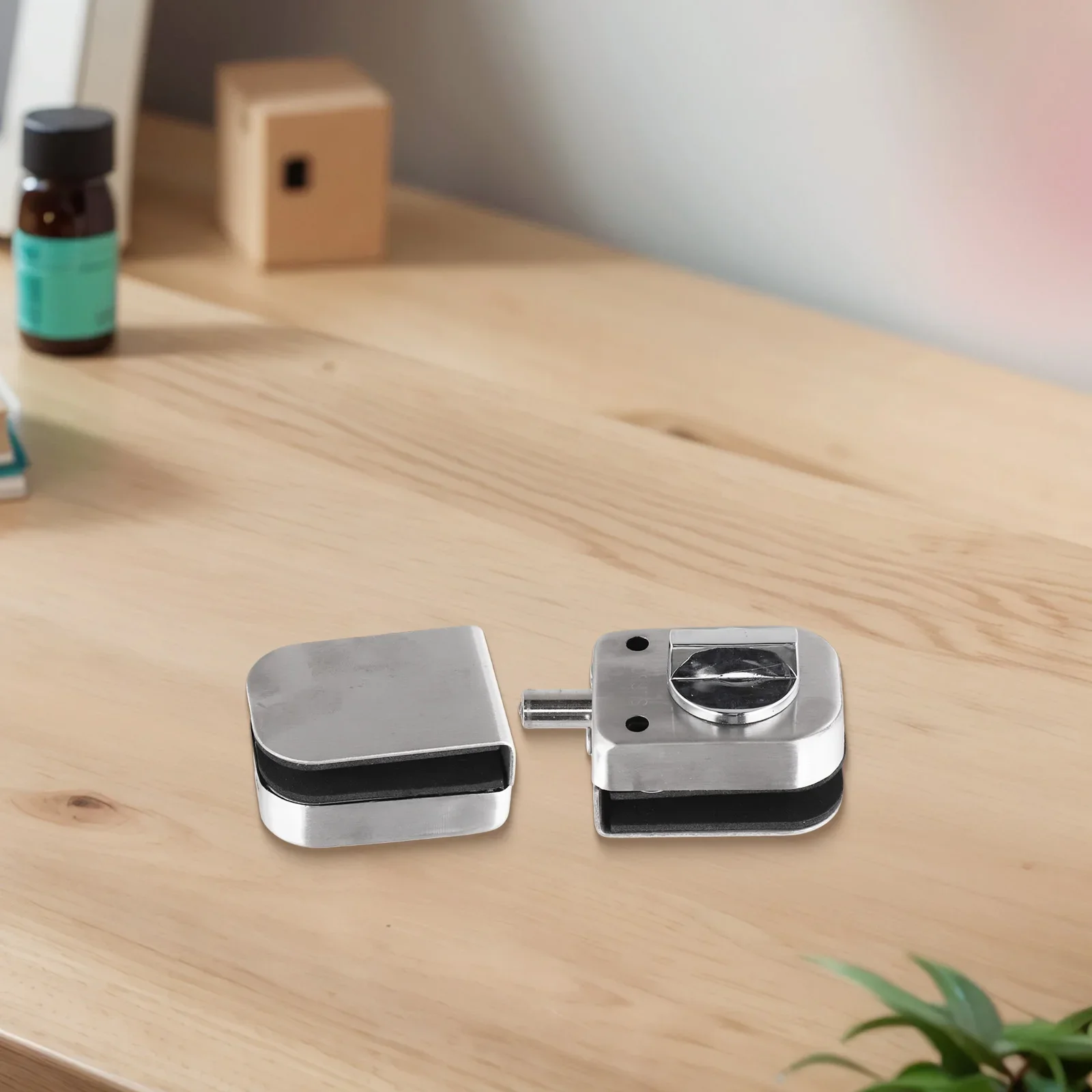 Замок для стеклянной двери Магазин Стеклянный замок Push-pull Двойной дверной