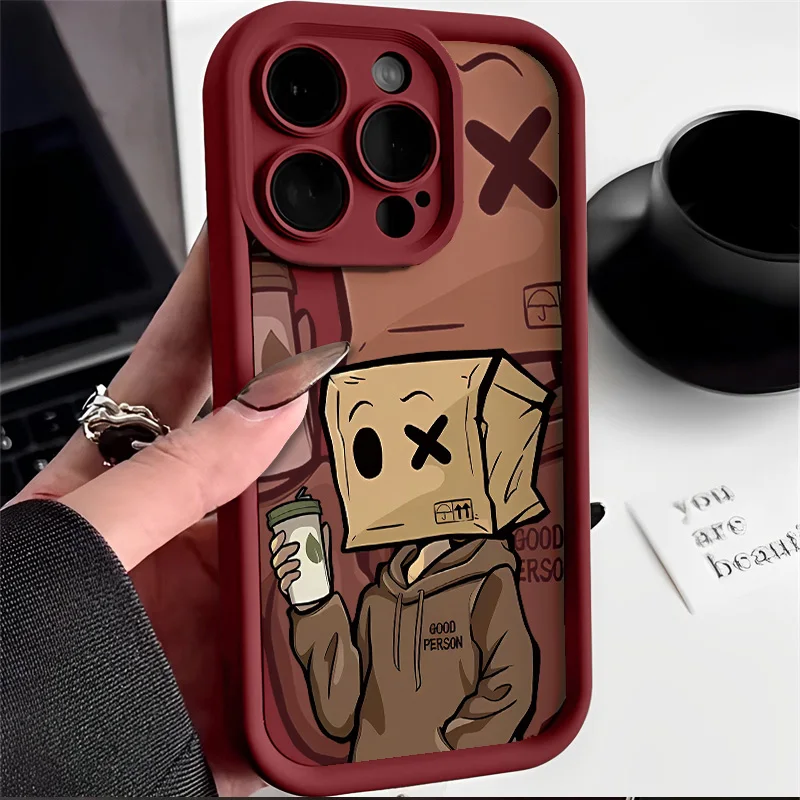 Новый чехол для телефона Cartoon Box Paper Man Samsung Galaxy A16 A06 A35 A55 A25 A05s A15 A54 A34 A24 A14 A05 4G 5G с