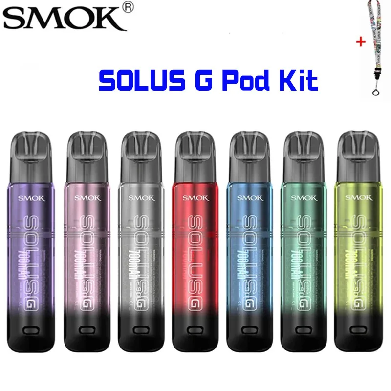 

NEW Original SMOK SOLUS G Pod Kit Vape 15W 700mAh With SOLUS 2 Meshed 0.9 Pod For RDL/MTL Vaping Electronic Cigarette Vaporize
