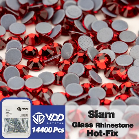 VDD 14400Pcs Bulk Wholesale High Quality Glass Rhinestones Crystal Hot Fix Flatback Glitter Strass Stones For DIY Fabric Clothes