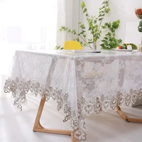 transparent soft glass table cloth soft pvc drooping tablecloth transparent embroidered square table cloth waterproof table mat