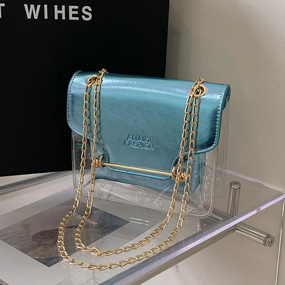 Роскошная дизайнерская женская сумка через плечо миниатюрный модный прозрачный