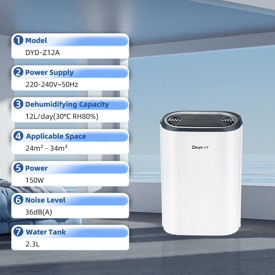 DYD-Z12A новый дизайн 12L очиститель воздуха умный Wi-Fi управление через приложение R290