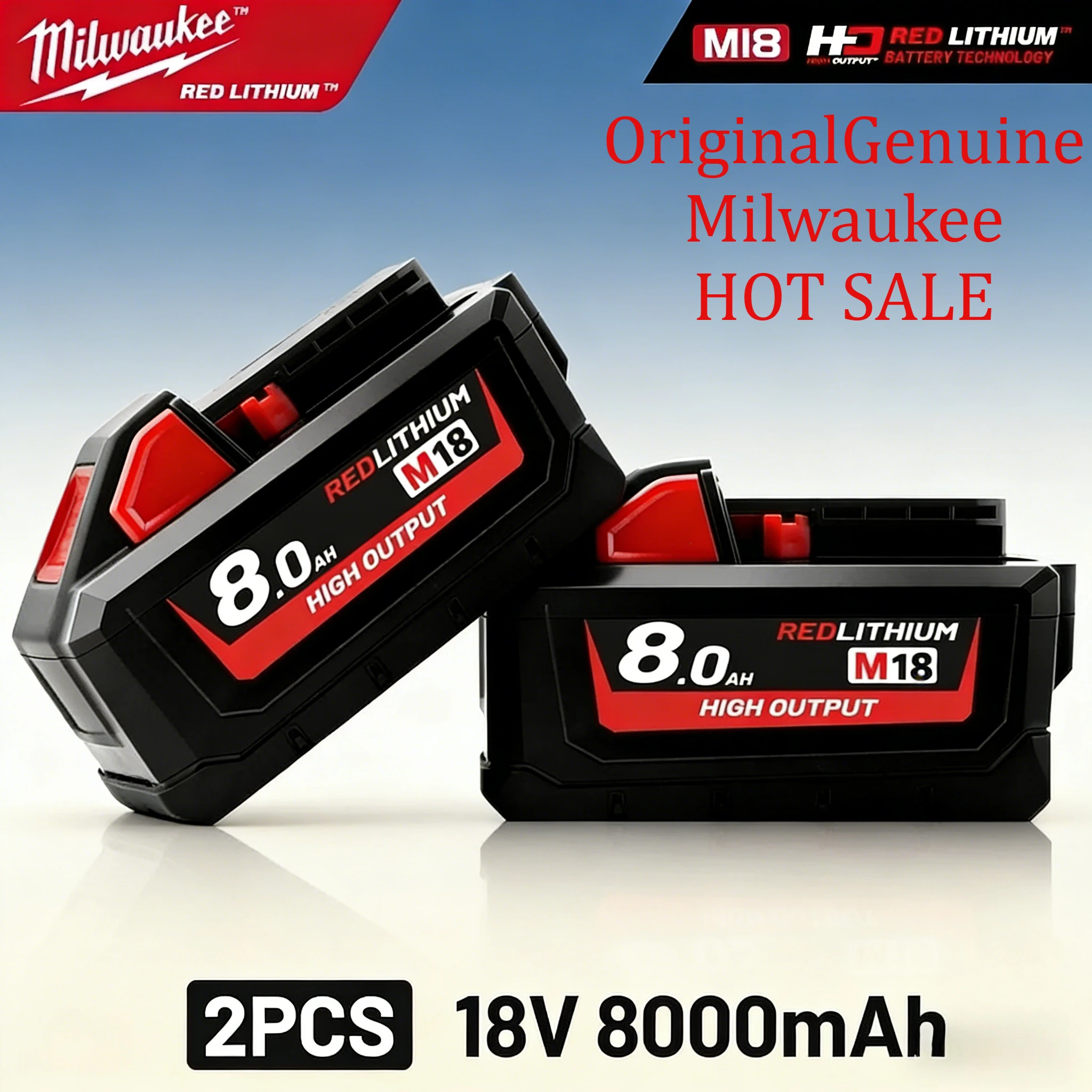 Фото Аккумулятор для электроинструмента Milwaukee M18, зарядное устройство, BR, XC, 18В, 6.0Ач M18B5, 48-11-1860, со встроенным аккумулятором 18650 6000мАч/12000мАч №5