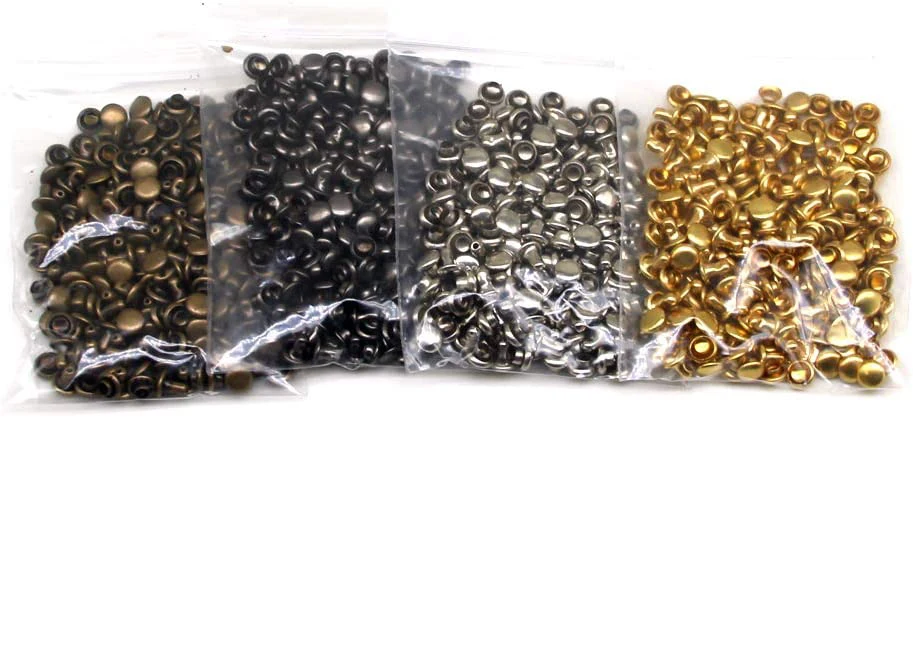 Набор из 100 заклепок с двумя колпачками 6 мм 8 для кожаных сумок ремней обуви