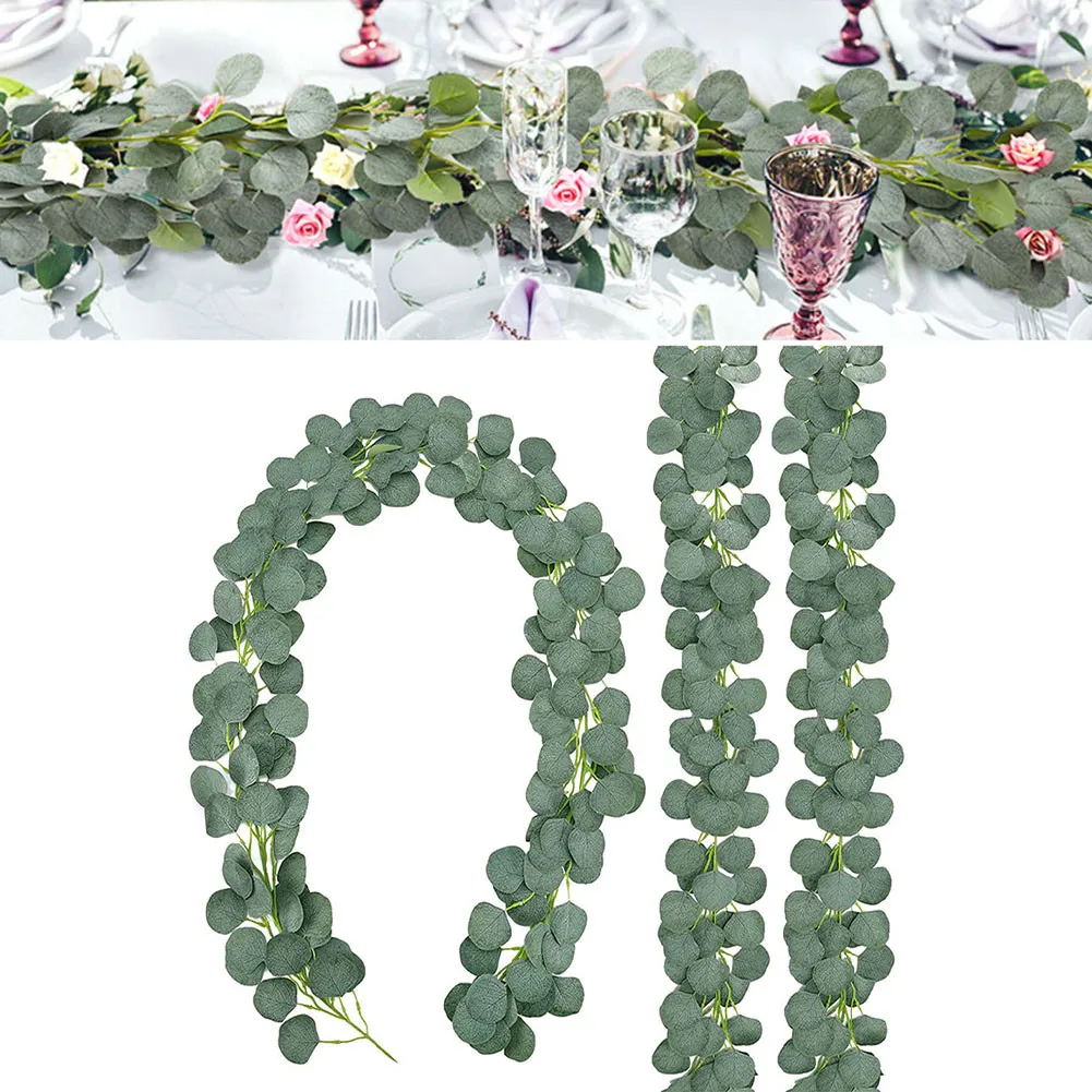 

2M Artificial Eucalyptus Garland Hanging Rattan Wedding Greenery Home Decors Christmas Decorations Home Decor