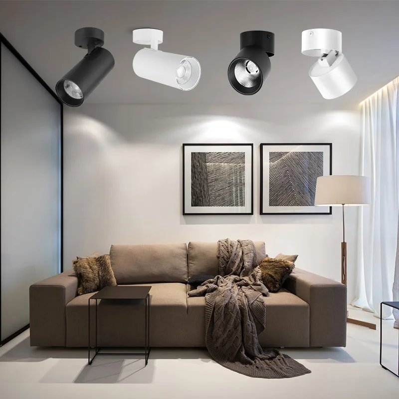 Светодиодный потолочный светильник NoEnName_Null складной черный/белый