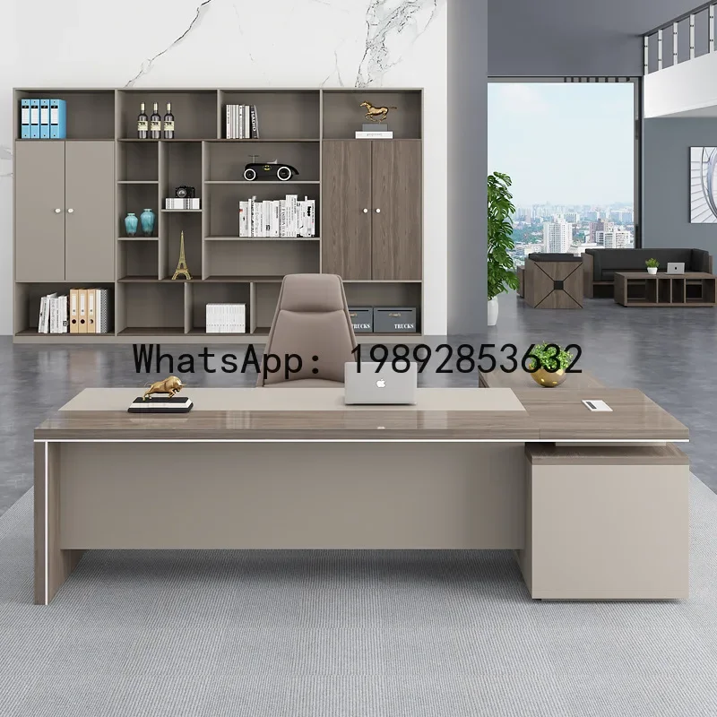 Фото Офисный стол H5.15, стол руководителя, офисная мебель, стол для президента/менеджера, комплект стол+кресло, большой индивидуальный стол №3