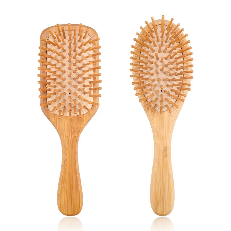 

Medium Size Bamboo Air Cushion Massage Comb, Hairdressing Airbag Comb, Curly Hair Comb, Scalp, Solid Wood Massage Comb, Logo