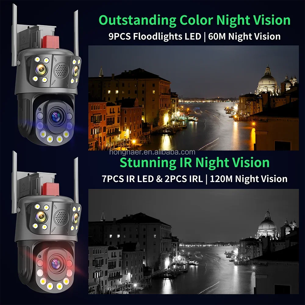 2024 Новая 12-мегапиксельная 3-объективная 50-кратная зум-беспроводная Wi-Fi домашняя