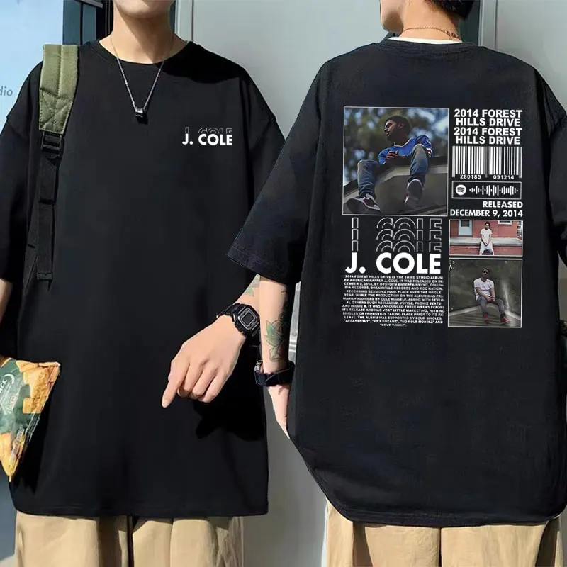 

Hip Hop Rapper J Cole 2014 Forest Hills Drive Graphic T Shirt Male Streetwear Unisex Rap Harajuku T-shirts Men Oversized Tshirt