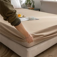 elastic fitted sheet crystal flannel velvet bed linens mattress cover solid color winter warm soft queen 150x200cm no pillowcase