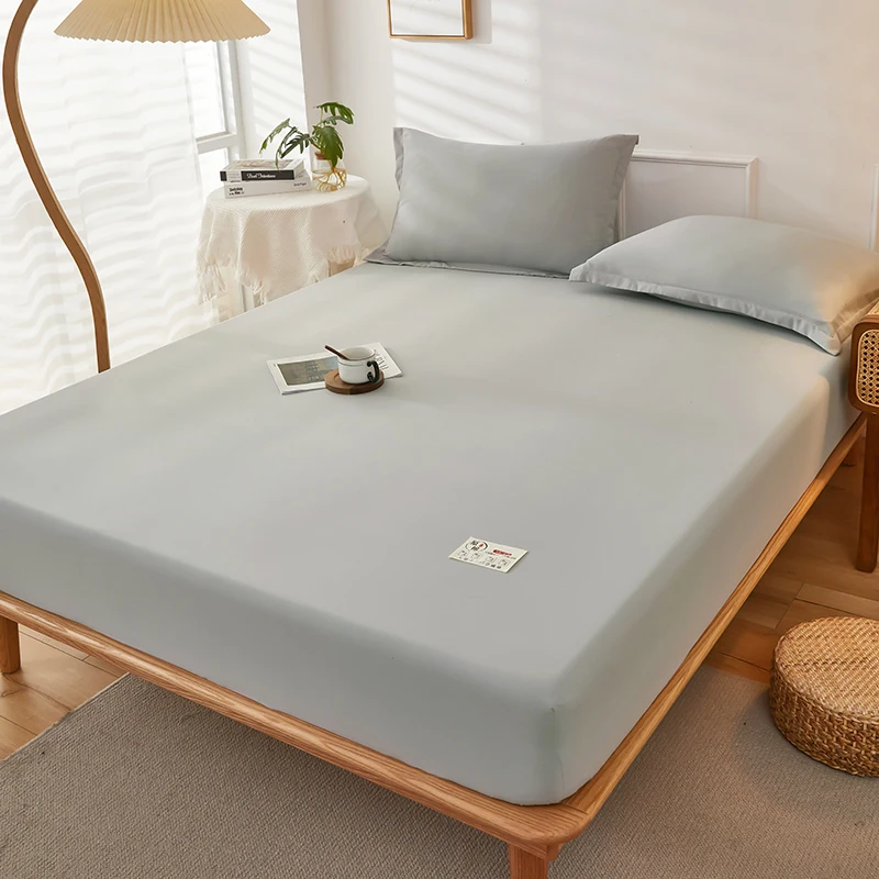 

100% Cotton Fitted Bed Sheet Soft and Thick Mattress Cover Adjustable Linens Protector 140/150/180, Pillowcases Sold Separately