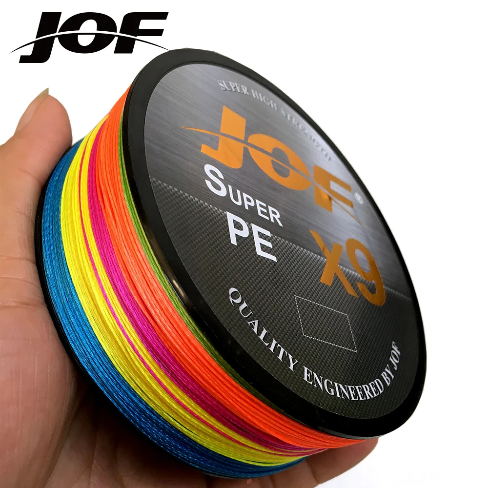 

JOF 9 Strands 12 Strands PE Braided Wire Strong Pull 20LB-92LB Saltwater Fishing Pesca Multifilament Fiber Line 300M