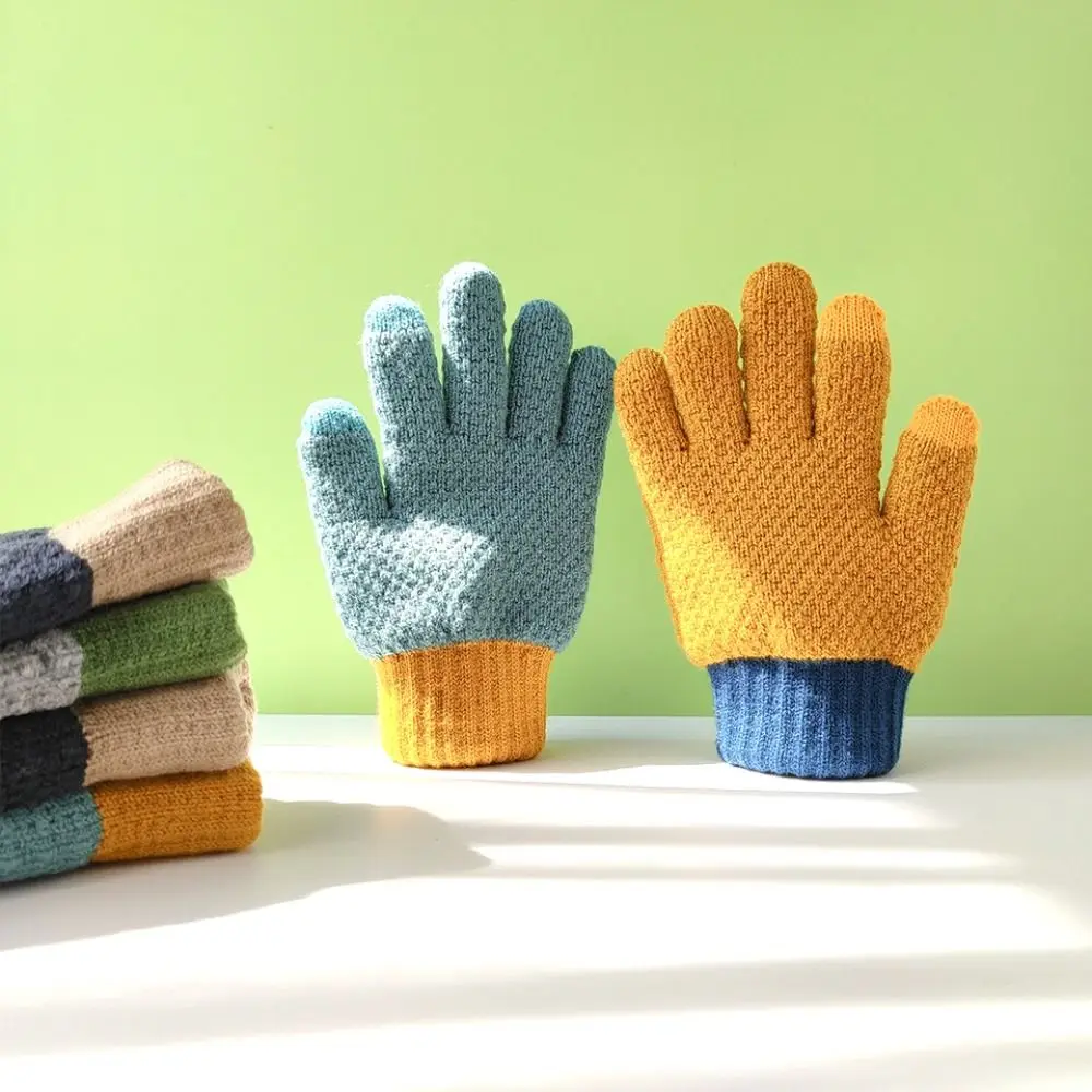 

Hot Sale Stretch Winter Outdoor Warm Gloves Knitted Gloves Full Finger Touch Screen Gloves