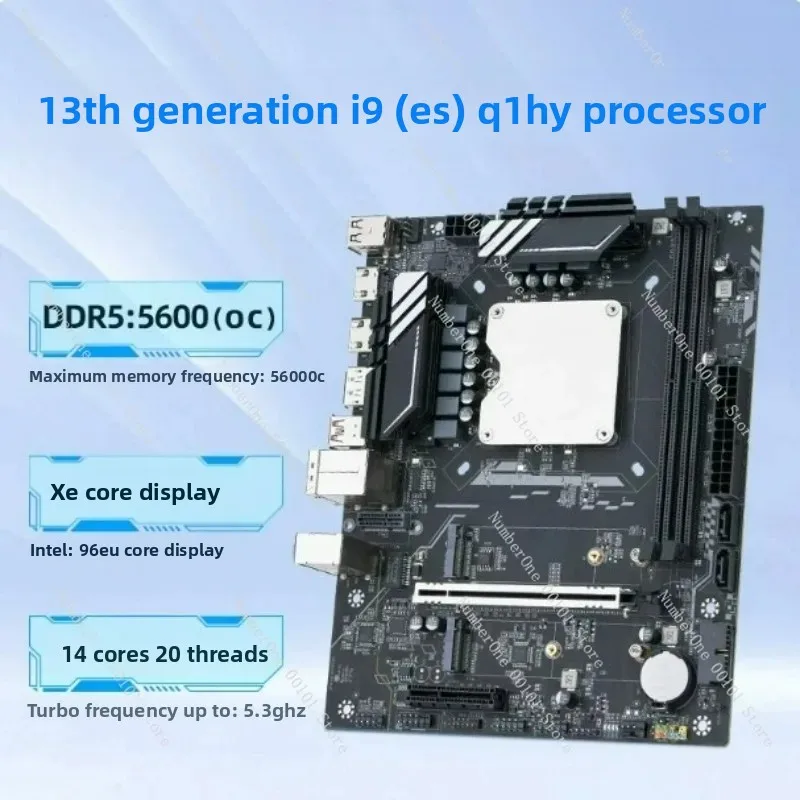 Фото Материнская плата ERYING Q1HY MoDT с процессором i9-13900HK ES 14C20T, Q1J2 Q1J3 Q1J4 13-го поколения, DDR5, ITX №2