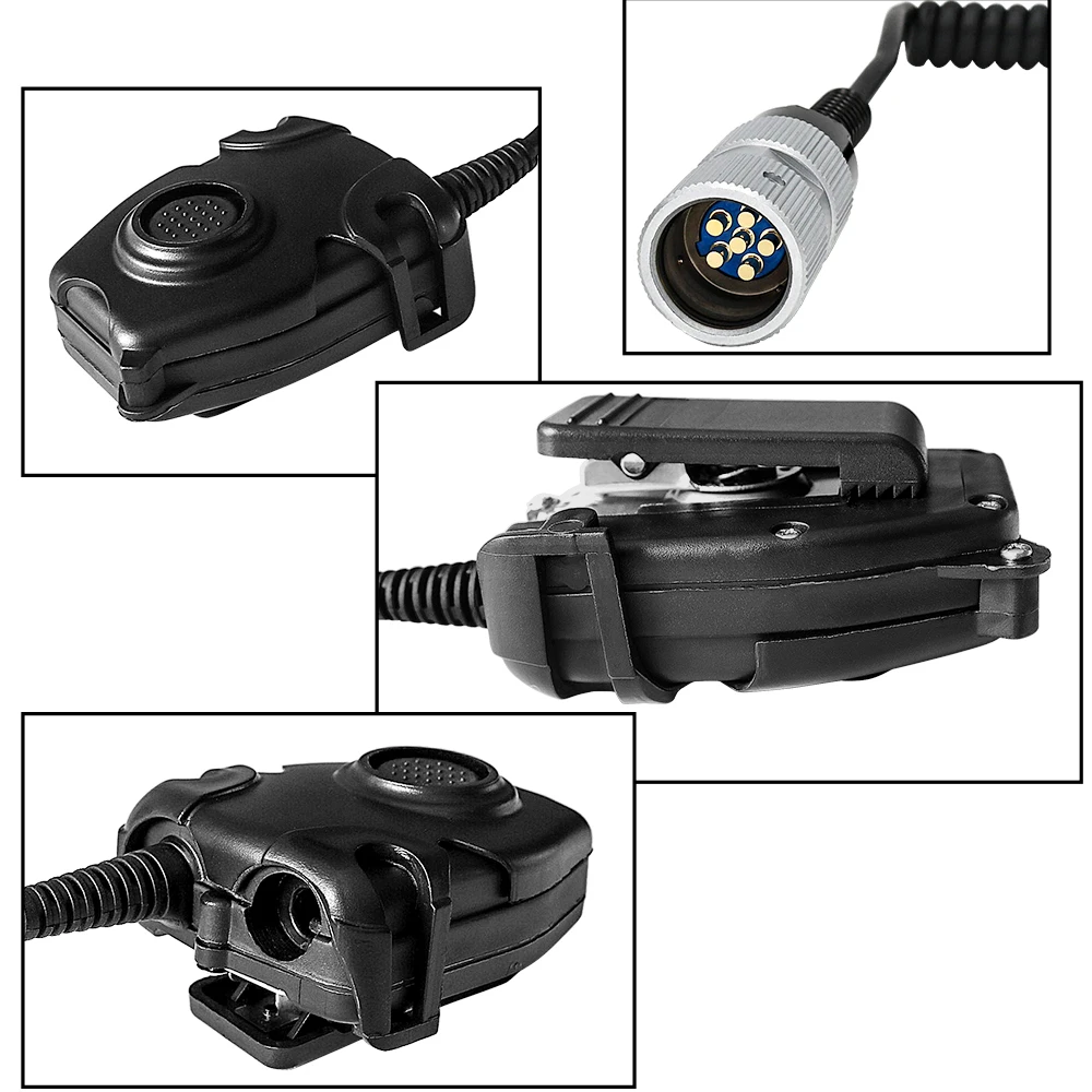 U94 PTT 6pin Ptt for PRC 152 PRC 148 Dummy Case Tactical Headset Adapter Comtac Airsoft Headphone Prc152 Prc148 Civilian version