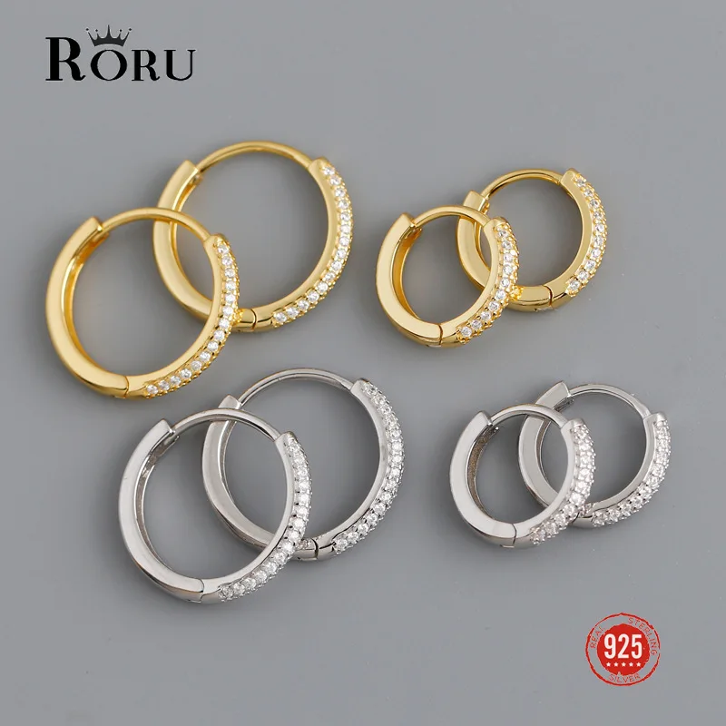 

RORU 925 Стерлинговое Серебро, Круглый, полный Mircon, блестящий женский браслет с покрытием из 18-каратного золота, роскошные модные ювелирные изд...