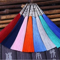 2510pcs 14cm polyester silk tassel metal cover tassel decoration crafts diy jewelry home decoration sewing backpack pendant