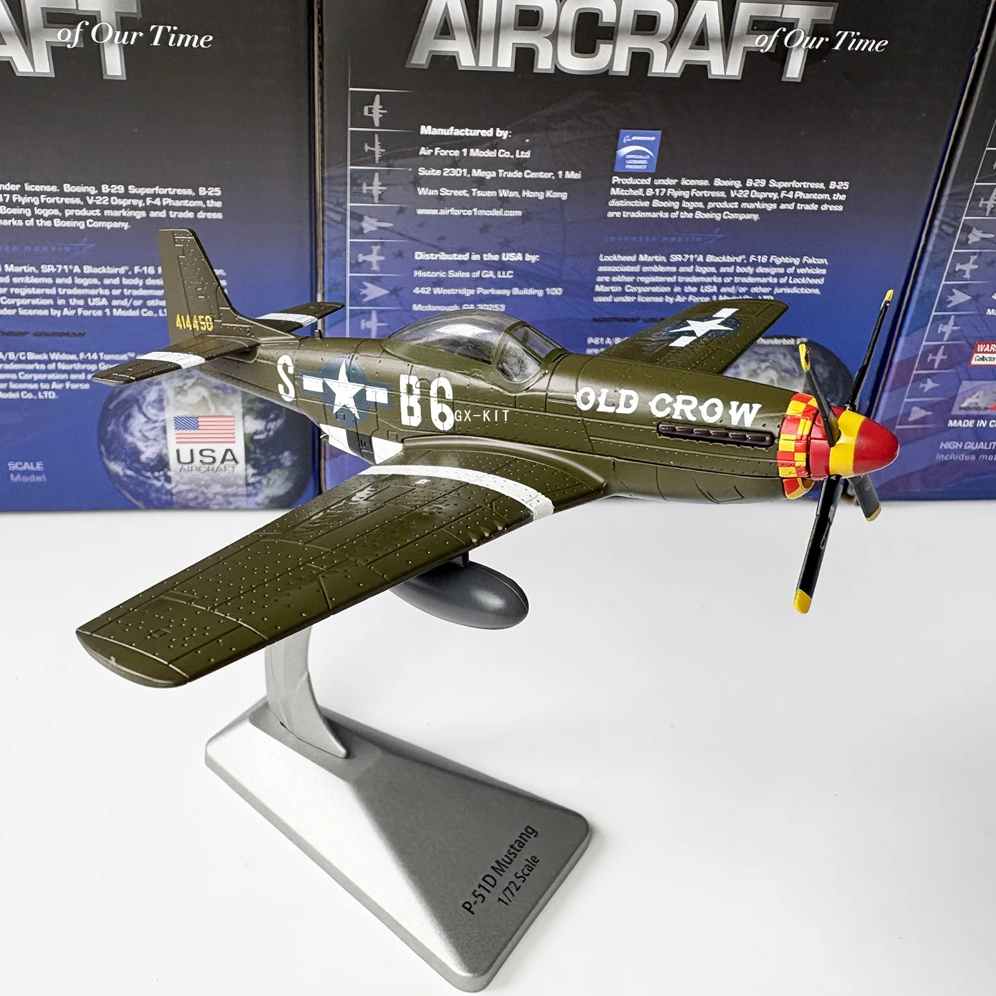 Фото Металлическая модель самолета P-51D Mustang (Американский истребитель) в масштабе 1/72, статическая коллекционная модель для демонстрации, подарки для военных коллекционеров №3
