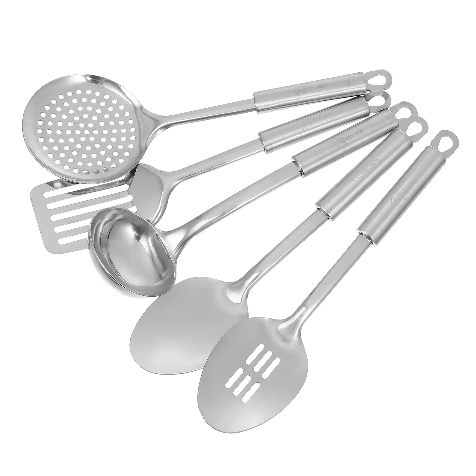 

Spatula Spoon Kitchen Cooking Stainless Steel Utensilutensils Slotted Barbecue Dinner Tablewares Turner Stick Wok Wares Non