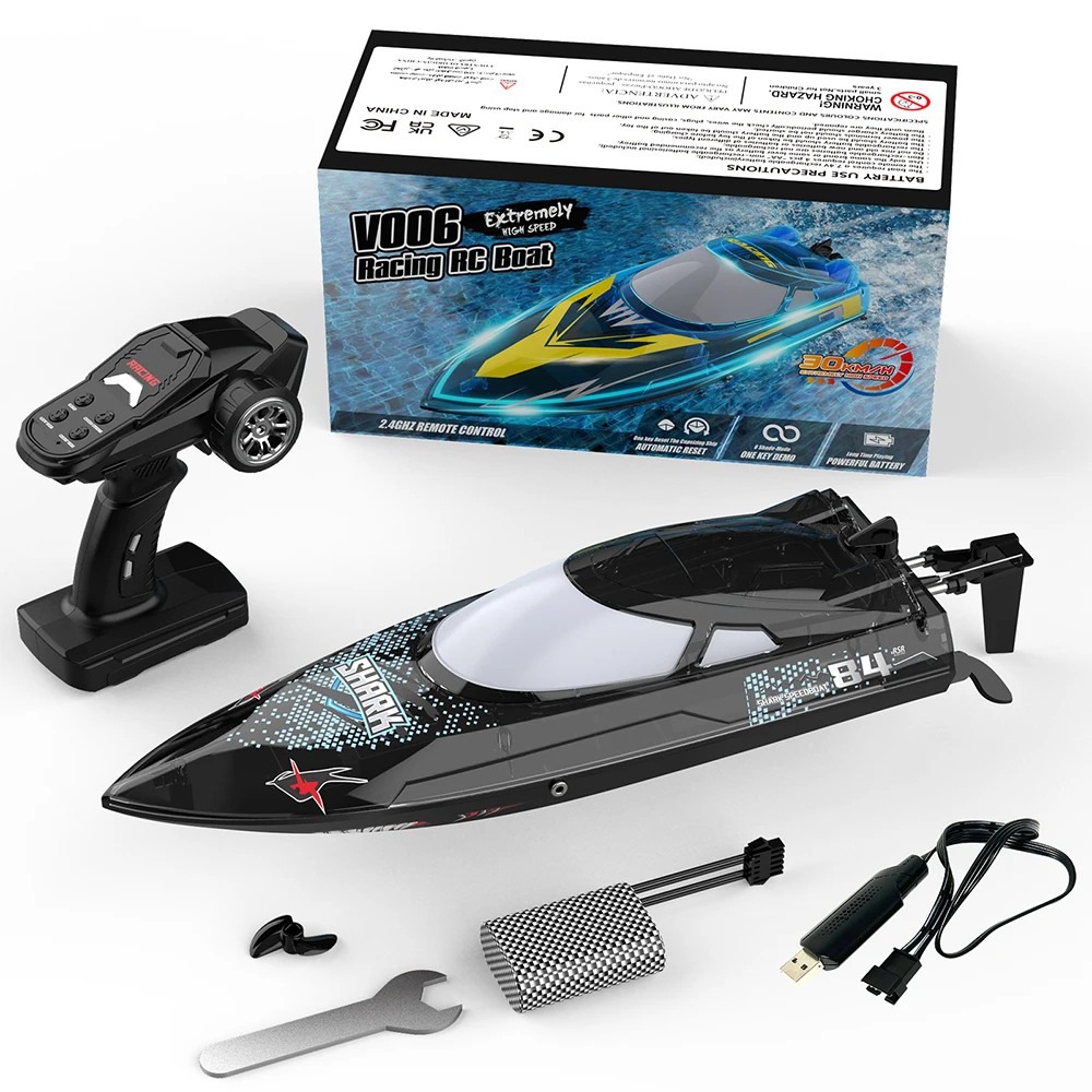 Flytec V006 RTR 2 4G 30 км/ч RC Лодка капсульного размера Автоматический сброс Светодиодный