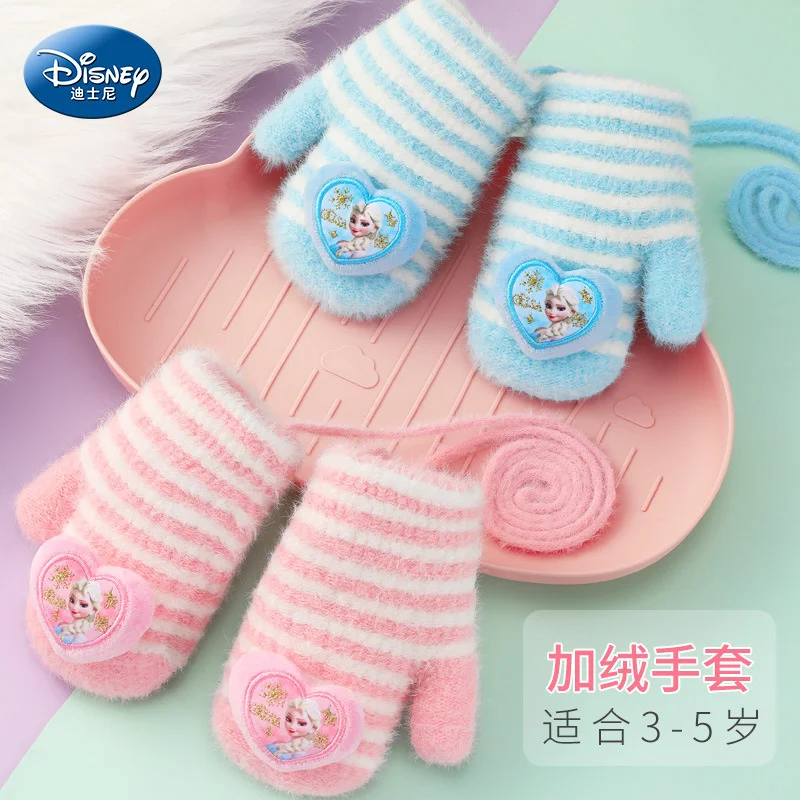 

Disney Girls' Warm Gloves with 3-5-year-old Knitted Wool Gloves